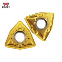 Peach type CNC lathe CNC lathe CNC outer rough turning tool blade head grain WNMG08040408 non-triangular diamond stainless steel