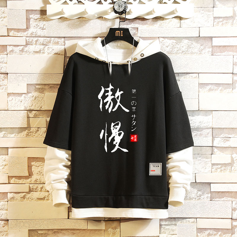 Seven sins of seven original sins in spring and autumn and winter seven major sins anime clothes men and women hooded sweater clothes daily casual