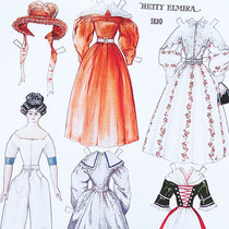 In 1830 double - sided antique doll retro paper doll changed paper doll paper doll