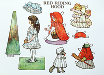Little Red Riding Hood retro paper doll change paper doll paper doll change