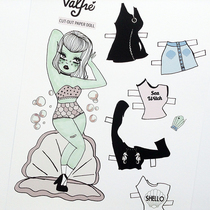 Valfre retro paper doll dressing paper doll paper doll changing clothes