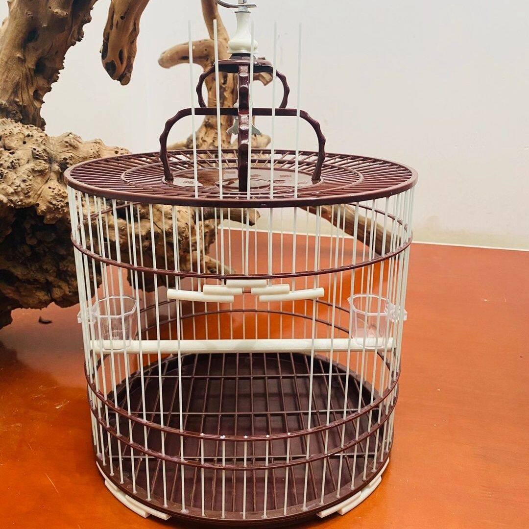 聚興鳥籠圓籠265直徑靛頦籠絲雀籠虎頭鳳籠塑鋼鳥籠abs材質