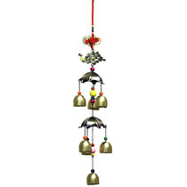 Yunnan handmade modern double-layer wind chimes Chinese bell pendant living room doors and windows store decoration door opening reminder bell