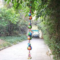 Really big gourd string wind chimes pendant Home Fulu Shouxi copper bell clang pendant Ethnic style restaurant store decoration