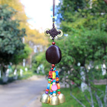 Chinese knot wind chimes hang Yunnan characteristic handicrafts pendant ornaments open door Ling ethnic style safe bean cart hanging charm