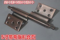 Stainless steel thickened flag hinge Aluminum alloy toilet Bathroom anti-theft door detachable hinge hinge welding