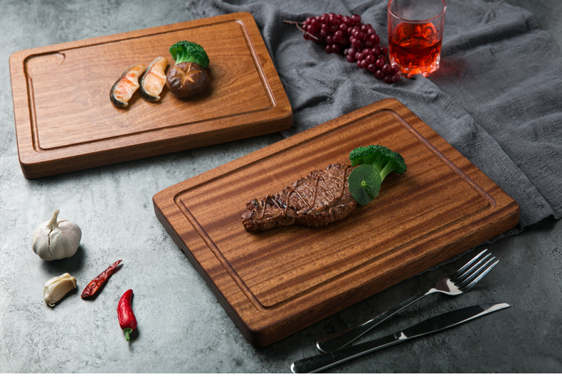 家用实木牛排盘西餐盘沙比利牛排板托盘餐厅木质牛扒木盘披萨木板