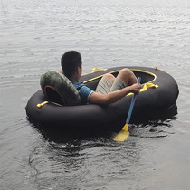 New homemade butyl rubber tire boat thickened inner tube inflatable drifting net boat portable rubber boat fishing boat