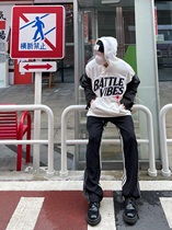 NECOYEP American high street tide letters embroidery hooded sweat clothes in small crowds design vibe style couple hoodie