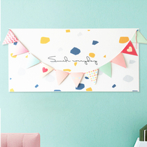 Nordic impression wind felt message board Photo background wall stickers Kindergarten works Cork board display board Bulletin board