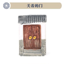 Door model Chinese small number resin micro-shrinking landscape toy pendulum with Boko sand disc sand tool psychological simulation