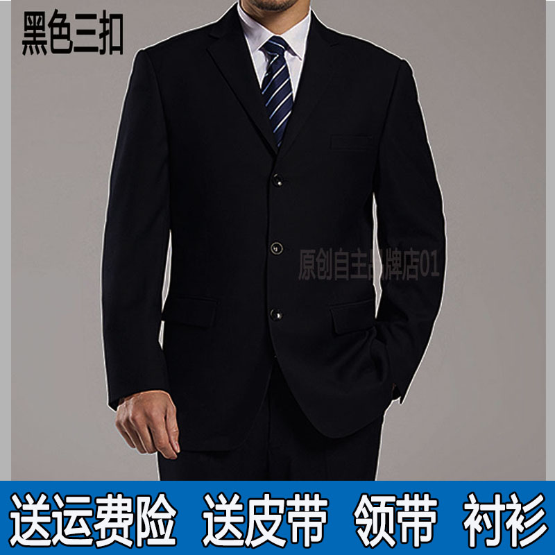 中年爸爸休闲西装上衣单件外套男中老年男士西服套装商务正装婚礼