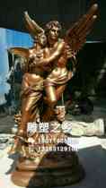 FRP sculpture Western figure Adam and Eve love Angel cast copper sculpture European ornaments simulation figure