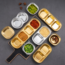 Stainless steel seasoning sauce taste sauces Dogg two gaggers 304 23 g Commercial tribc Roasted Meat Dip Saucer sauces