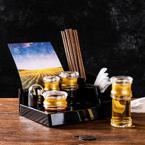 Vinegar Pot Seasoning Jar Chilli Oil Tank Commercial Hotel Restaurant With Acrylic Plastic Suit With Hole Sauce Oil Bottle