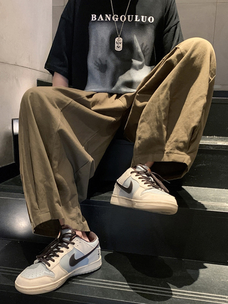 棕色日系工装裤,男生们不想帅出天际吗?