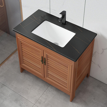 Floor Type Modern Rock Basin Bath Room Cabinet Combination Light Lavish Washbasin Washbasin Integrated Toilet Wash table