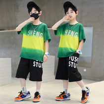 Boy Summer Suite 2022 new children Cool handsome Summer clothing CUHK Tong gradient handsome Two sets of damp clothing
