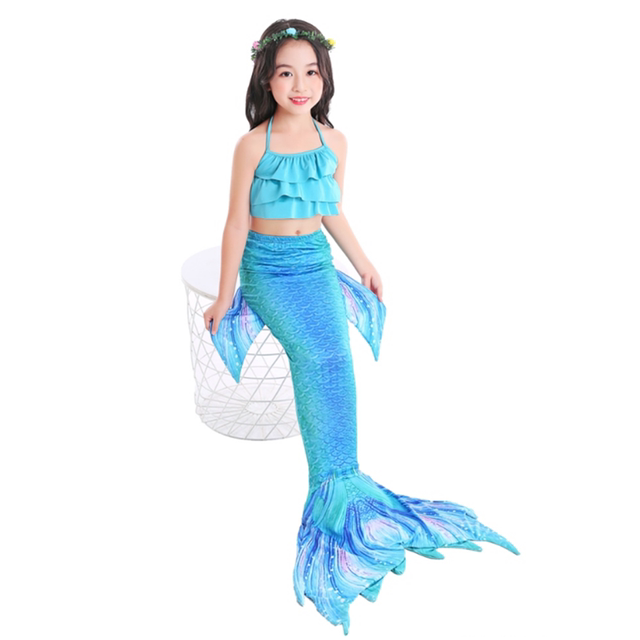 ເດັກນ້ອຍ mermaid swimwear outfit ເດັກຍິງ princess mermaid ຫາງ swimwear ເດັກຍິງຫາດຊາຍແຍກ bikini