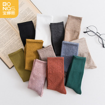 Pure cotton socks children pile socks spring summer cotton Korean Japanese high tube ins tide long stockings thick