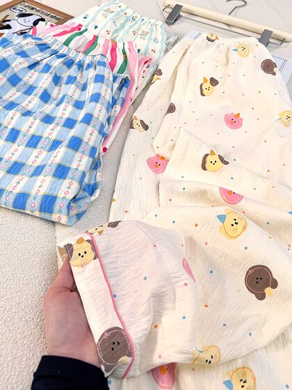여름 만화 바지 파자마 바지 여자 봄과 가을 얇은면 실크 게으른 바지 캐주얼 바지 탄성 허리 홈 바지 ins 스타일 여름 만화 바지 파자마 바지 여자 봄과 가을 얇은면 실크 게으른 바지 캐주얼 바지 탄성 허리 홈 바지 ins 스타일