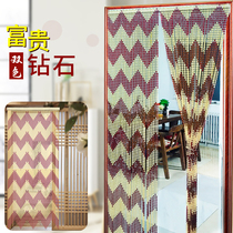 Bead curtain door curtain new imitation crystal household living room decoration curtain door to bedroom bathroom anti-mosquito and fly partition curtain