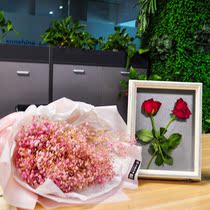 Hollow three-dimensional photo frame creative handmade diy dried flower specimen 6 inch 7 inch 8 inch a4 acrylic mounted rose air-dried flower
