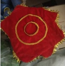 Golden Velvet Dance Handkerchief Duo Turn handkerchief flower song Large octagonal scarf childrens handkerchief square dance performance