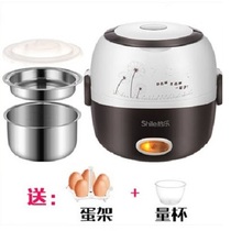 Multifunctional mini cooking pot electric lunch box Stainless steel liner office worker plug-in electric heating meal artifact 200W