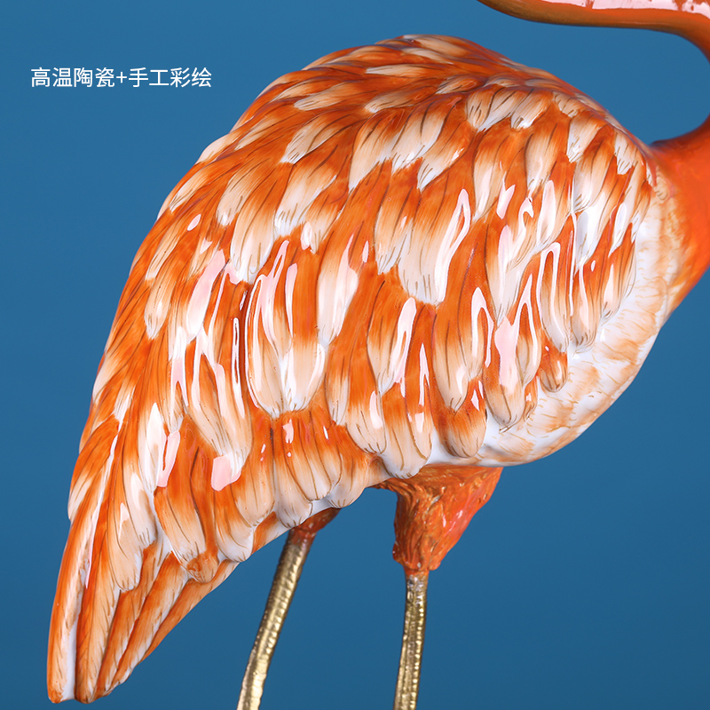 European household soft outfit ceramic flamingos creative example room porch sitting room adornment simulation animal furnishing articles