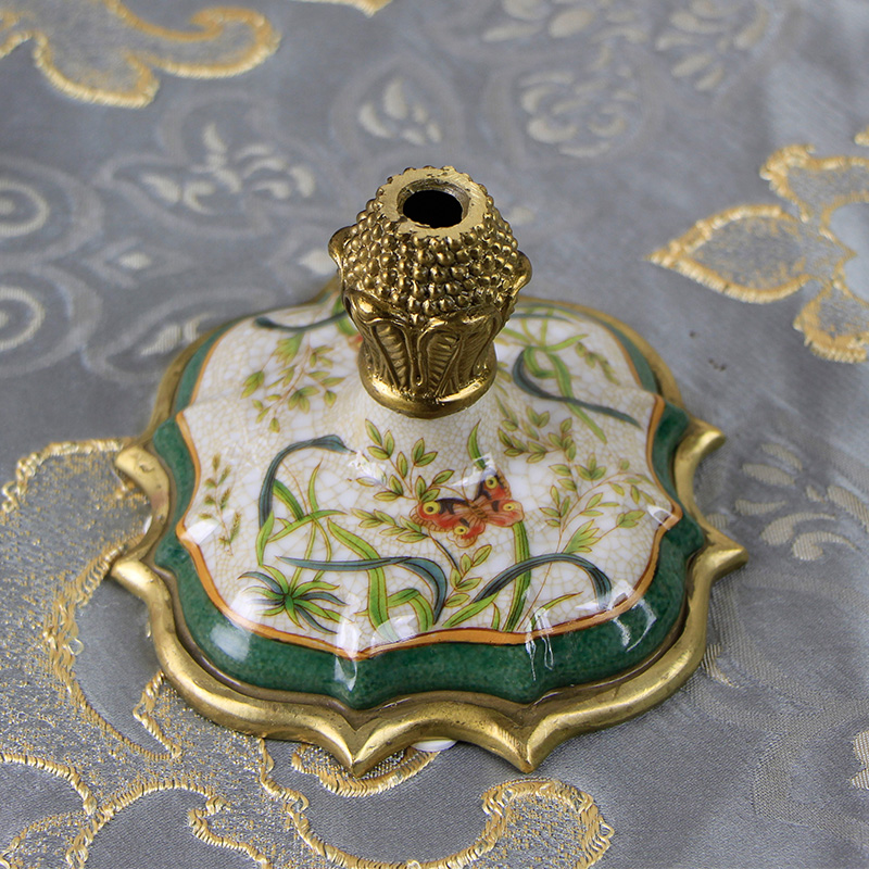 Ou compote creative home sitting room tea table dry fruit tray was furnishing articles American key-2 luxury ceramic disc candy dishes on three floors