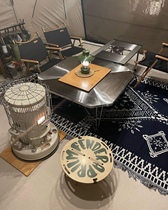 Outdoor Picnic Blanket Black Partial Blue Retro Black & White Geometric Indie National Wind Sofa Blanket Decoration Blanket