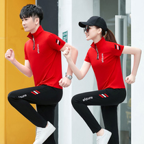 Jordan Noo Men And Women Universal Sportswear Suit Summer Group Suit Custom 361 Pure Cotton Short Sleeve Long Pants Suit