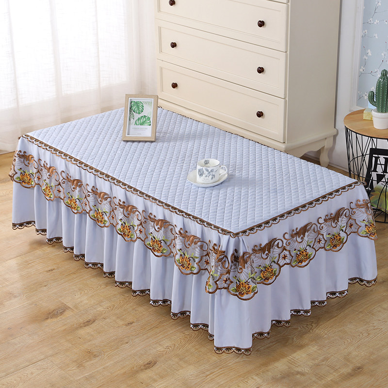 长方形客厅布艺茶几桌布家用罩田园餐桌台布套台布罩茶几盖防尘套