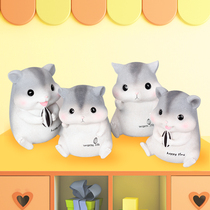 Cute hamster piggy bank decoration creative childrens large change piggy bank birthday creative adult gift packaging