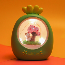 Night light Unplugged Bedside light Bedroom sleep light Baby feeding eye protection Girl heart dream net red night light