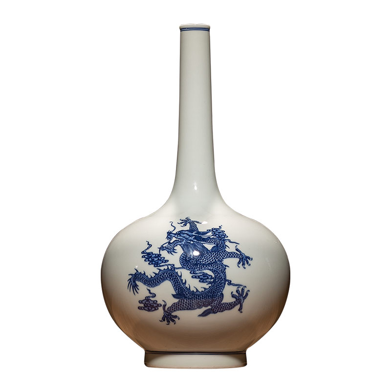 Ning hand - made sealed up with jingdezhen ceramic big vase furnishing articles sitting room put dried flowers antique Chinese blue and white porcelain vases