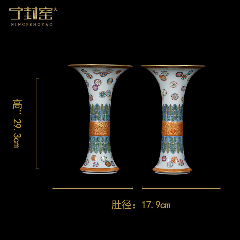 Ning hand - made antique vase seal up with jingdezhen ceramic bottle furnishing articles, the sitting room is blue and white porcelain Chinese orphan works, eighty - eight