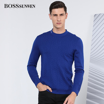 BOSSsunwen BOSSsunwen 2019 new autumn and winter business casual cardigan mens long-sleeved base sweater