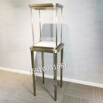 High-end jewelry display cabinet boutique jewelry necklace glass cabinet stand-alone cabinet stainless steel exhibition cabinet customized