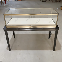 New jewelry counter high-end jewelry luxury display cabinet stainless steel emerald watch glasses shop exhibition cabinet customized