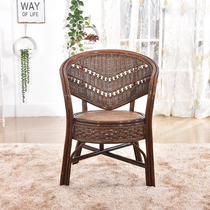Rattan leisure sofa chair rattan computer chair tea chair retro adult office chair hollow back chair quality cool chair