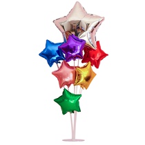 Pentagon star table floating aluminum film balloon tree base wedding room decoration adult children birthday party decoration supplies