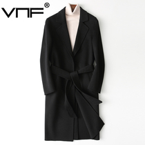 Autumn double-sided mens long knee winter coat belt casual Niko trench slim Maini coat tide