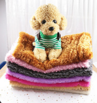 Pet autumn and winter blankets dog kennel mat quilt padded large washable teddy golden cat coral fleece sleeping mat