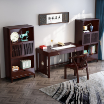 New Chinese style full solid wood desk Modern Chinese style desk 1 meter 2 light luxury Zen writing calligraphy and painting table Study furniture