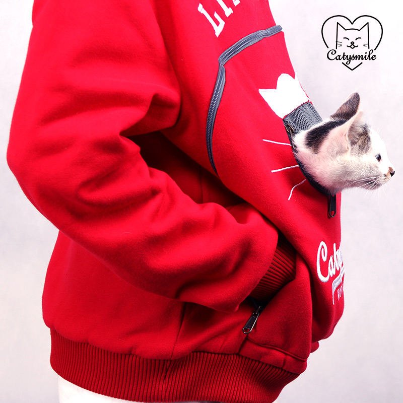 lifestyle cat smile hoodie