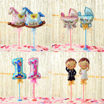 Children's birthday party decoration props table floating cartoon balloon baby 100-day banquet full moon venue scene layout