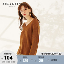 Wool blend MECITY womens slim pullover Light cooked culture pullover sweater bottoming shirt long-sleeved sweater women