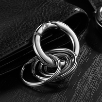 Jungle leopard stainless steel key ring titanium steel keychain men and women car waist hang dedicated to BMW Mercedes-Benz Volkswagen